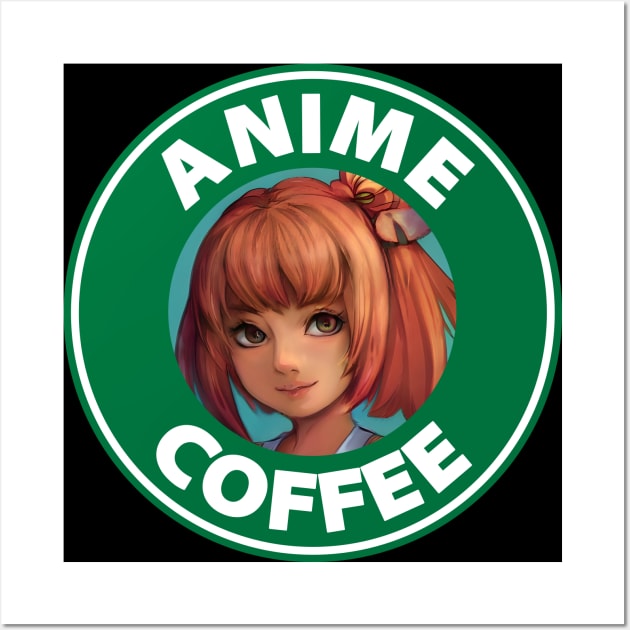 Animes Starbucks Wall Art by animegirlnft